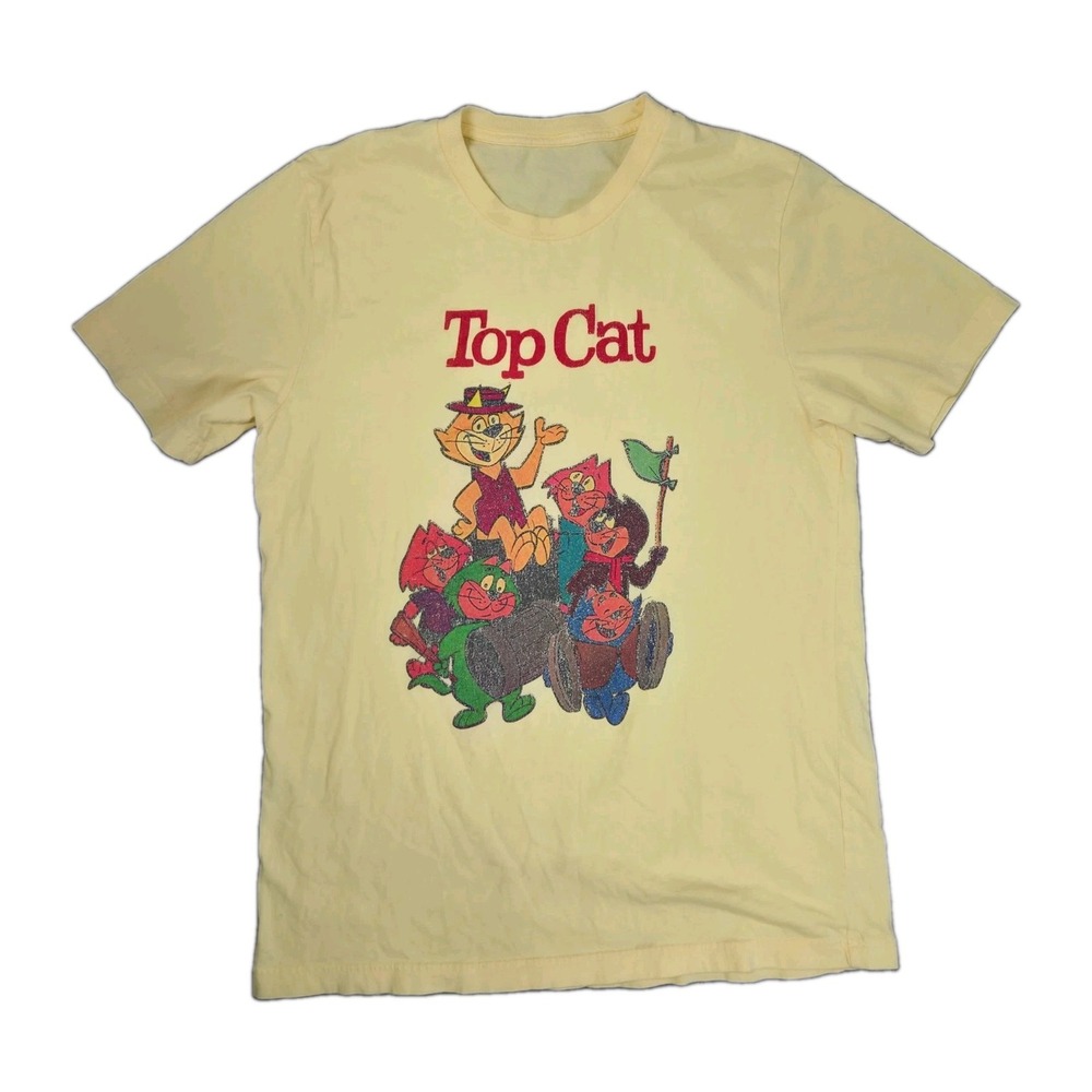Vintage Hanna-Barbera Top Cat Yellow Cartoon T Shirt Mens Medium No Tags